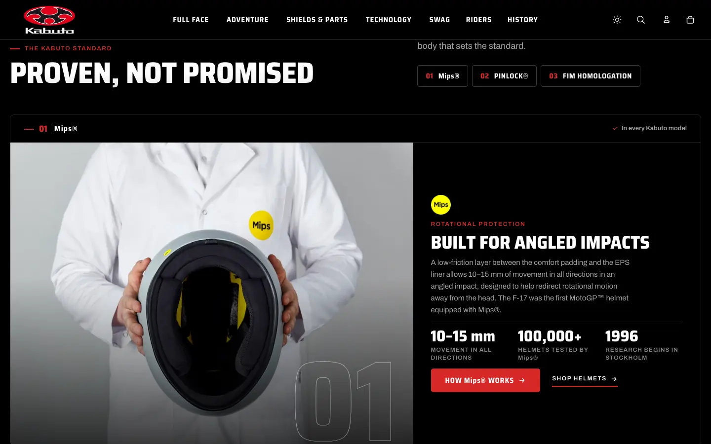 Proven, not promised section about Mips, Pinlock and FIM homologation
